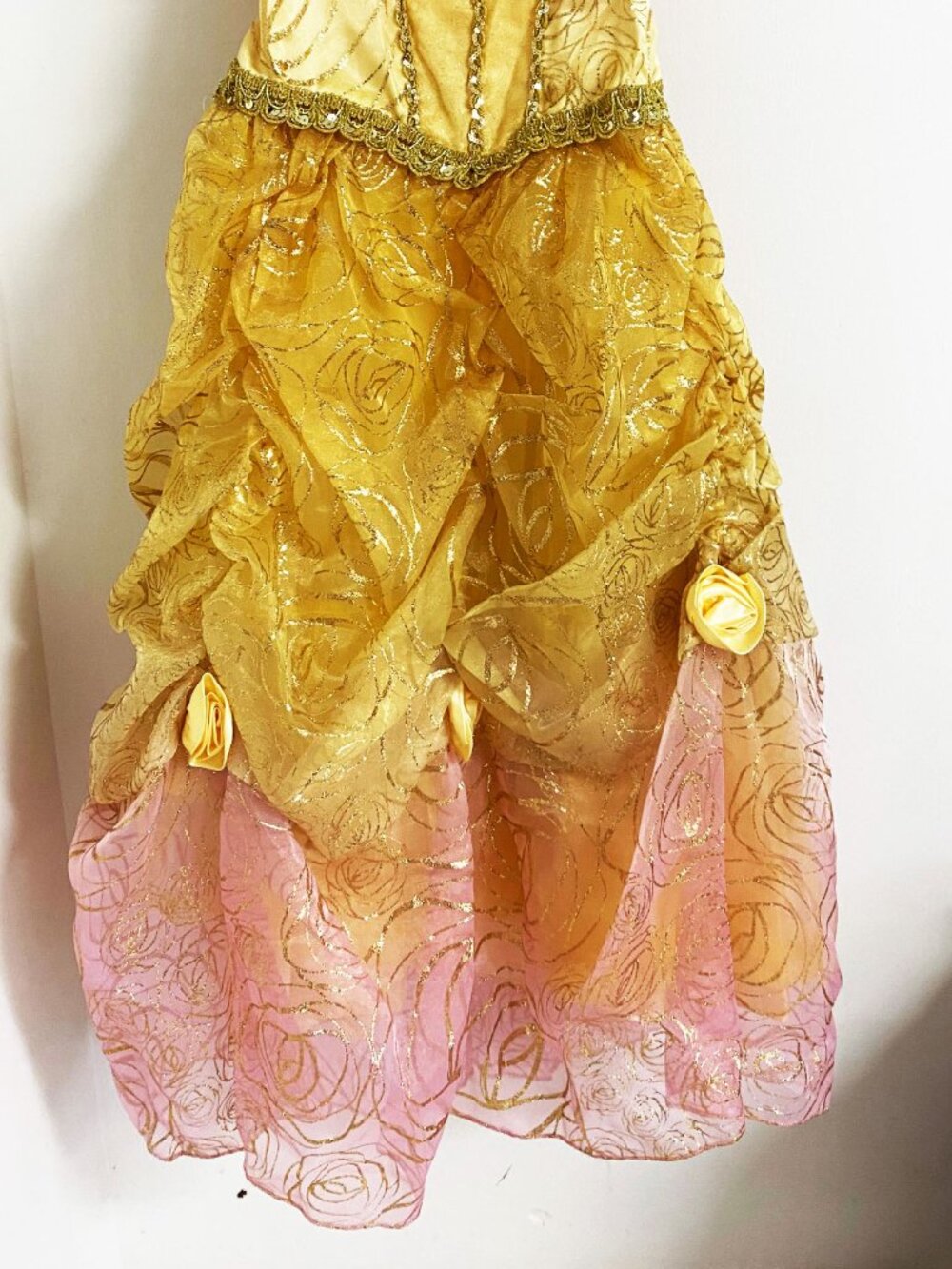 DISNEY STORE GIRLS BELLE PRINCESS COSTUME DRESS GOWN - Picture 3 of 3